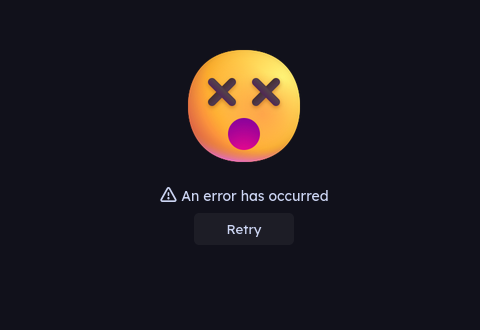 A screenshot from a dark-mode Sharkey instance showing an error.